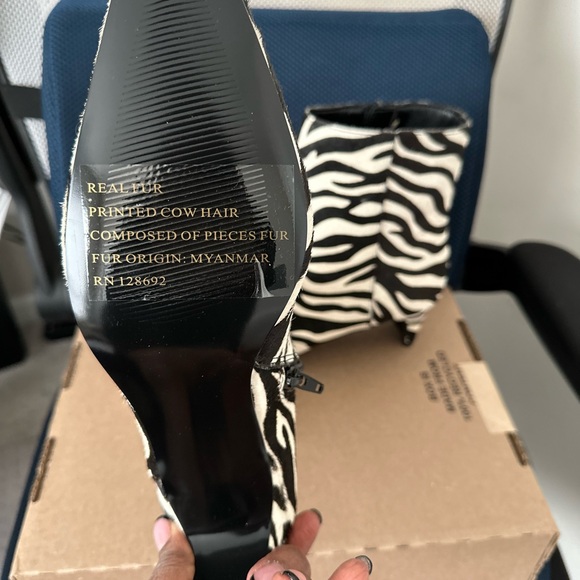 Zebra Print Ankle Boots - Picture 3 of 4